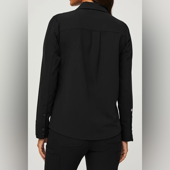 Figs Women's Navy Button Down Shirt (shirt only ) New sealed - Picture 7 of 8